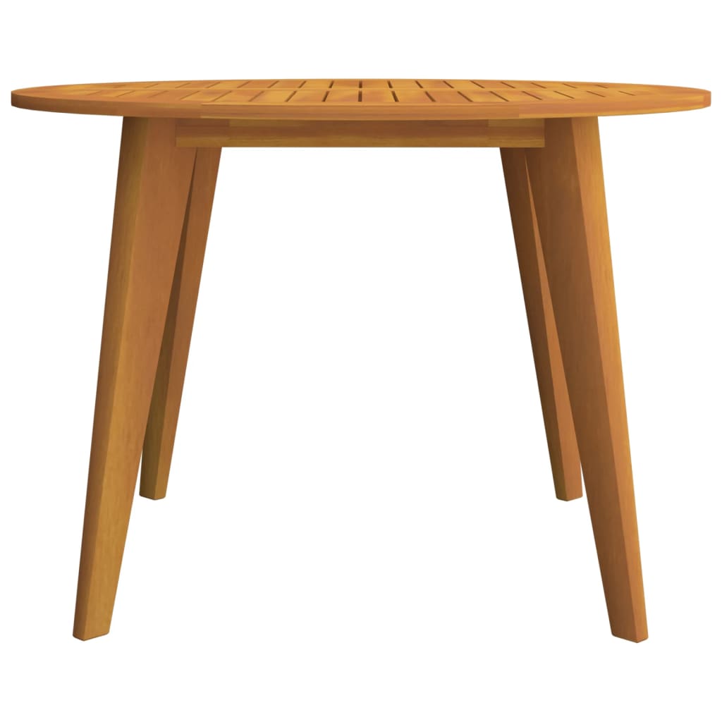 vidaXL Table de jardin Ø 110 x 75 cm en bois d'acacia massif