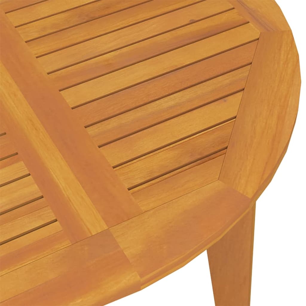 vidaXL Table de jardin Ø 110 x 75 cm en bois d'acacia massif