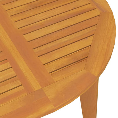 vidaXL Table de jardin Ø 110 x 75 cm en bois d'acacia massif