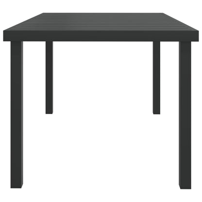 vidaXL Gartentisch Schwarz 140x90x74 cm Aluminium und WPC
