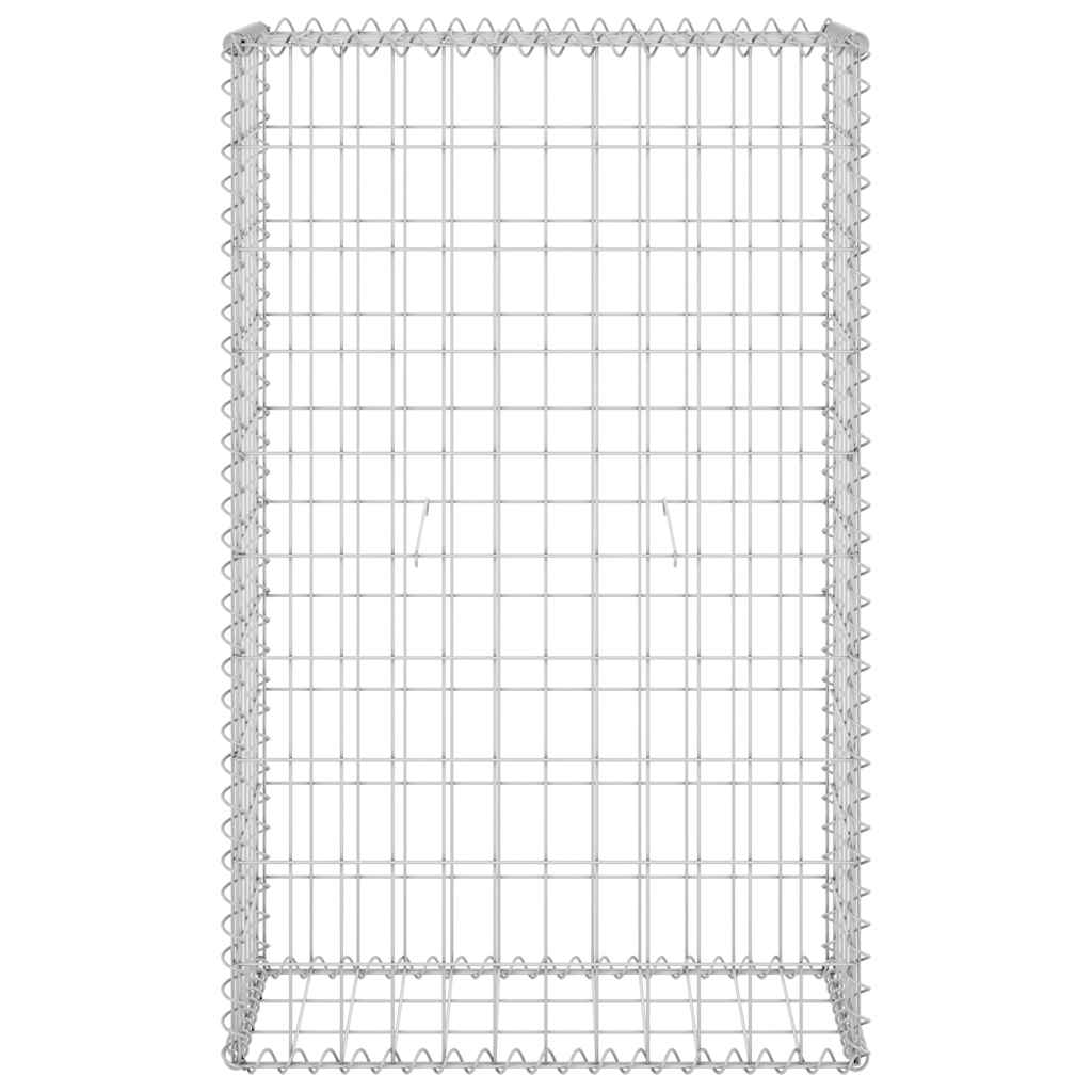 vidaXL Gabionenwand mit Abdeckung Verzinkter Stahl 60x30x100 cm