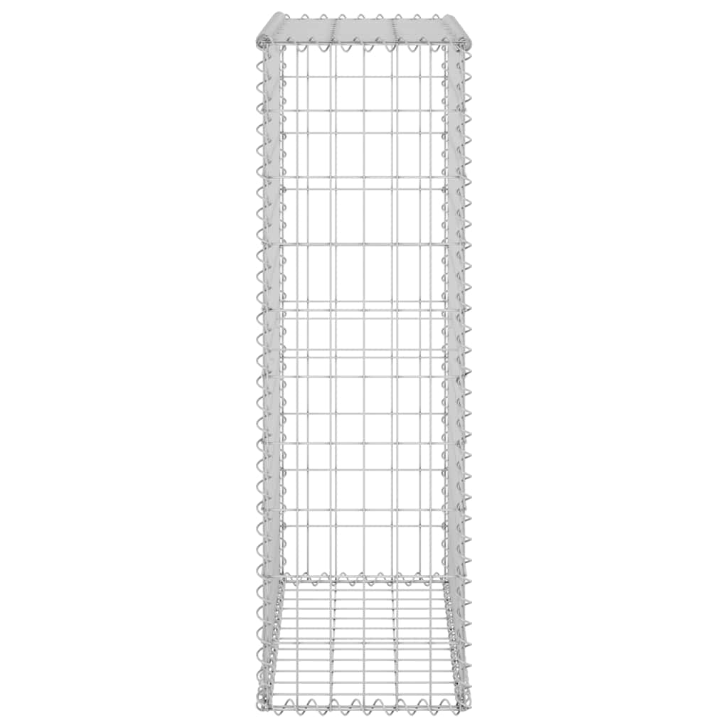 vidaXL Gabionenwand mit Abdeckung Verzinkter Stahl 60x30x100 cm
