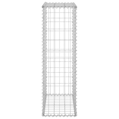 vidaXL Gabionenwand mit Abdeckung Verzinkter Stahl 60x30x100 cm
