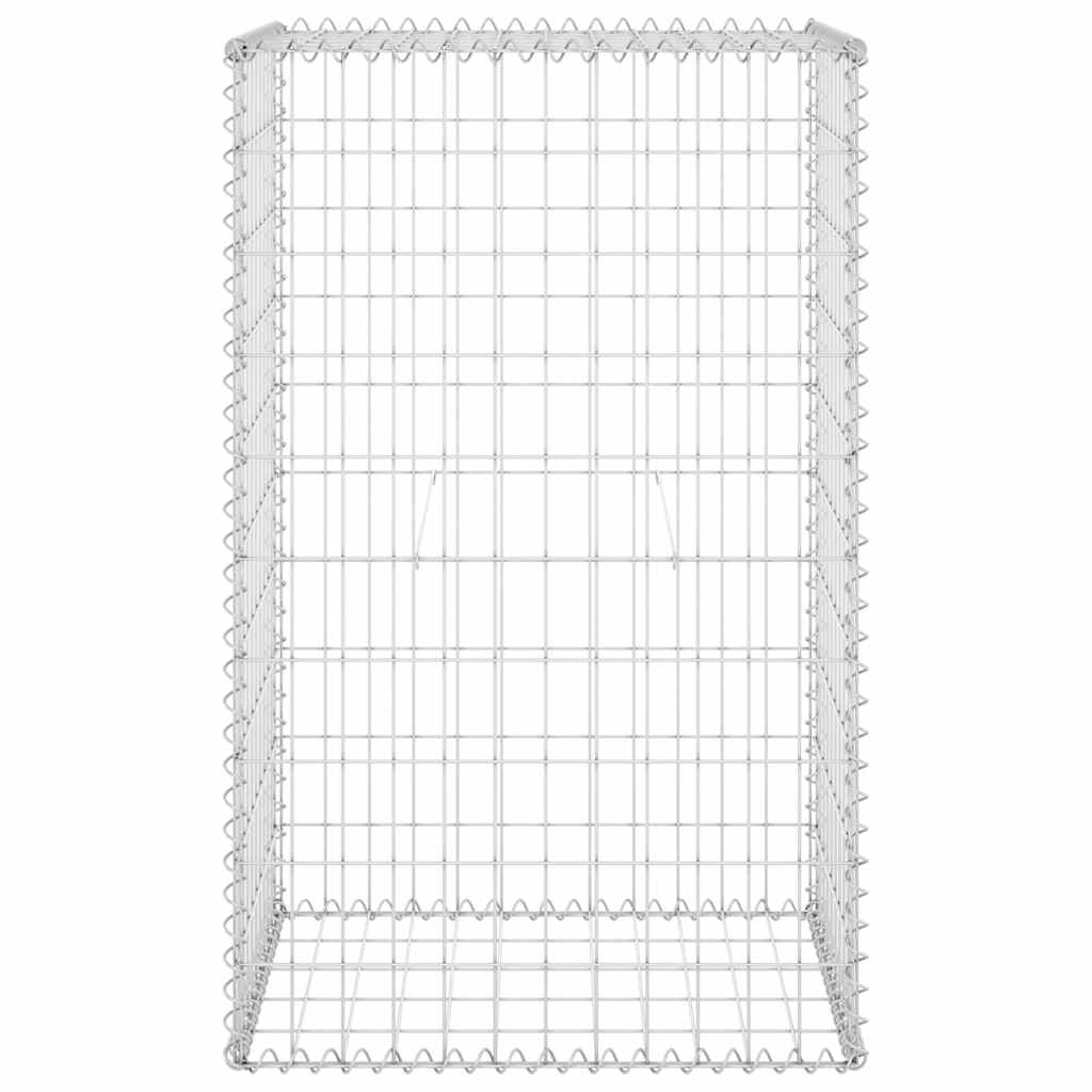 vidaXL Gabionenwand mit Abdeckung Verzinkter Stahl 60x50x100 cm