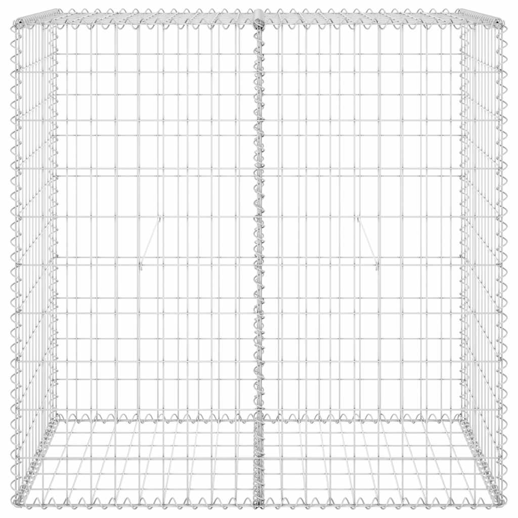 vidaXL Gabionenwand mit Abdeckung Verzinkter Stahl 100x60x100 cm