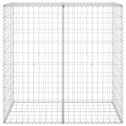 vidaXL Gabionenwand mit Abdeckung Verzinkter Stahl 100x60x100 cm