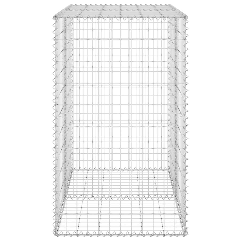 vidaXL Gabionenwand mit Abdeckung Verzinkter Stahl 100x60x100 cm