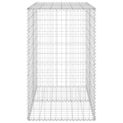 vidaXL Gabionenwand mit Abdeckung Verzinkter Stahl 100x60x100 cm