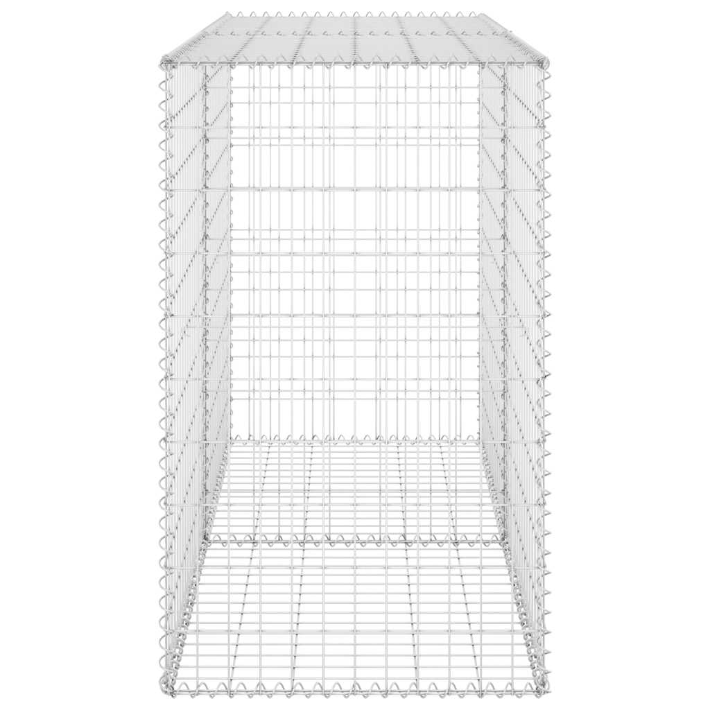 vidaXL Gabionenwand mit Abdeckung Verzinkter Stahl 150x60x100 cm