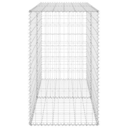 vidaXL Gabionenwand mit Abdeckung Verzinkter Stahl 150x60x100 cm