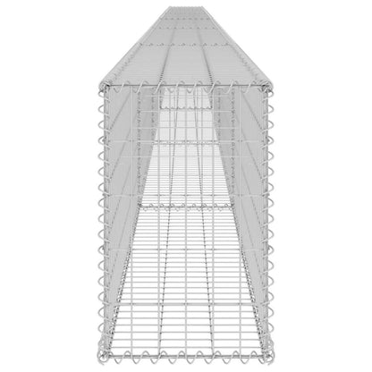 vidaXL Gabionenwand mit Abdeckung Verzinkter Stahl 900x30x50 cm