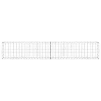 vidaXL Gabionenwand mit Abdeckung Verzinkter Stahl 300x30x50 cm