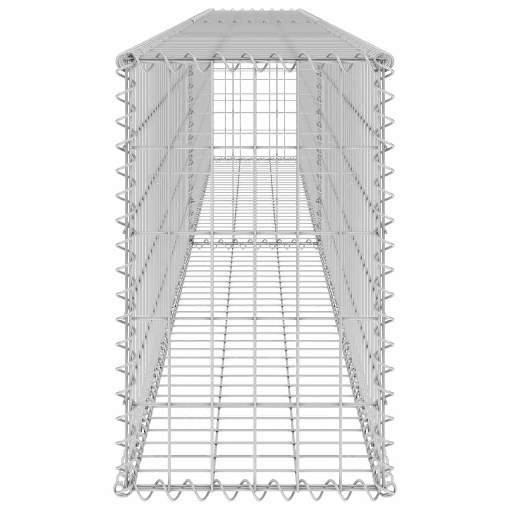 Gabionenwand mit Abdeckung Verzinkter Stahl 300x30x50 cm