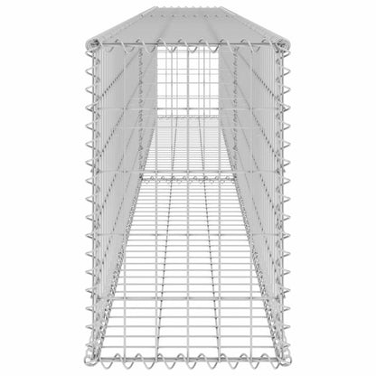 Gabionenwand mit Abdeckung Verzinkter Stahl 300x30x50 cm