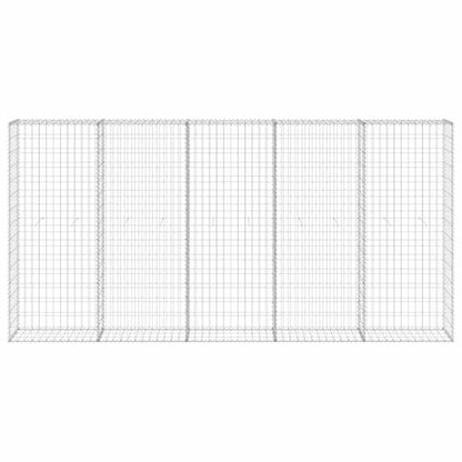 vidaXL Gabionenwand mit Abdeckung Verzinkter Stahl 300x30x150 cm