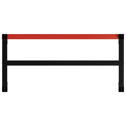 vidaXL Werkbankgestell Metall 120x57x79 cm Schwarz und Rot