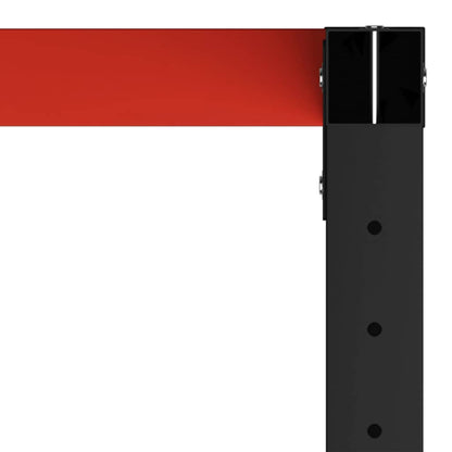 vidaXL Werkbankgestell Metall 120x57x79 cm Schwarz und Rot