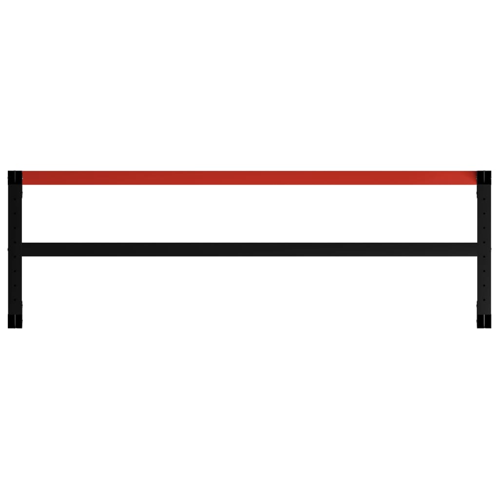vidaXL Werkbankgestell Metall 175x57x79 cm Schwarz und Rot