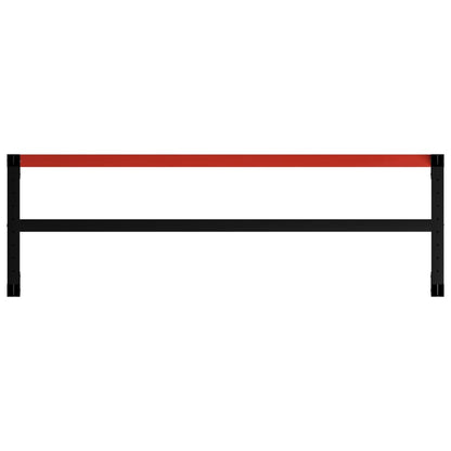 vidaXL Werkbankgestell Metall 175x57x79 cm Schwarz und Rot