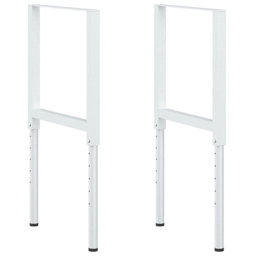 vidaXL Werkbankgestell Verstellbar 2 Stk. Metall 55x(69-95,5) cm Grau