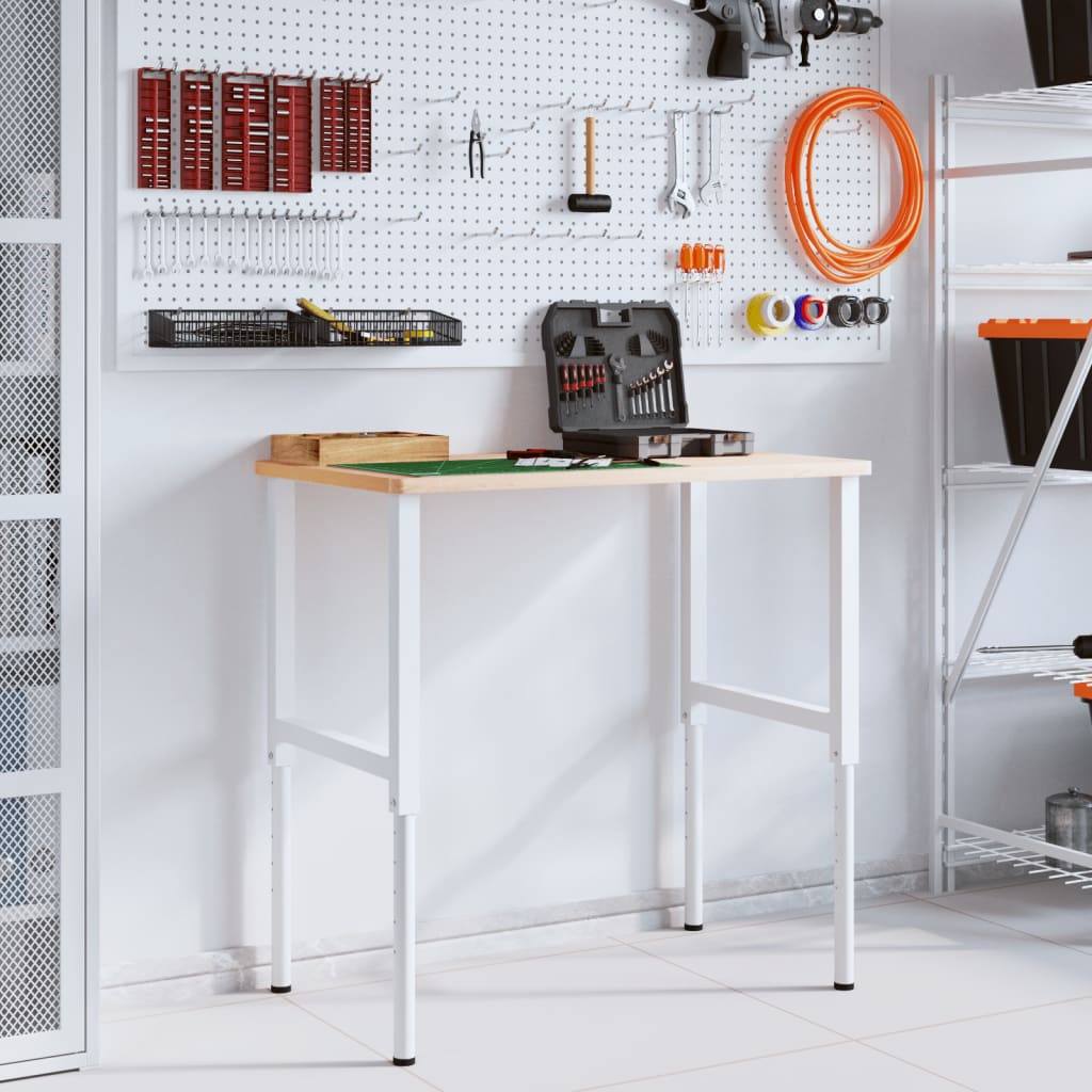 vidaXL Werkbankgestell Verstellbar 2 Stk. Metall 55x(69-95,5) cm Grau