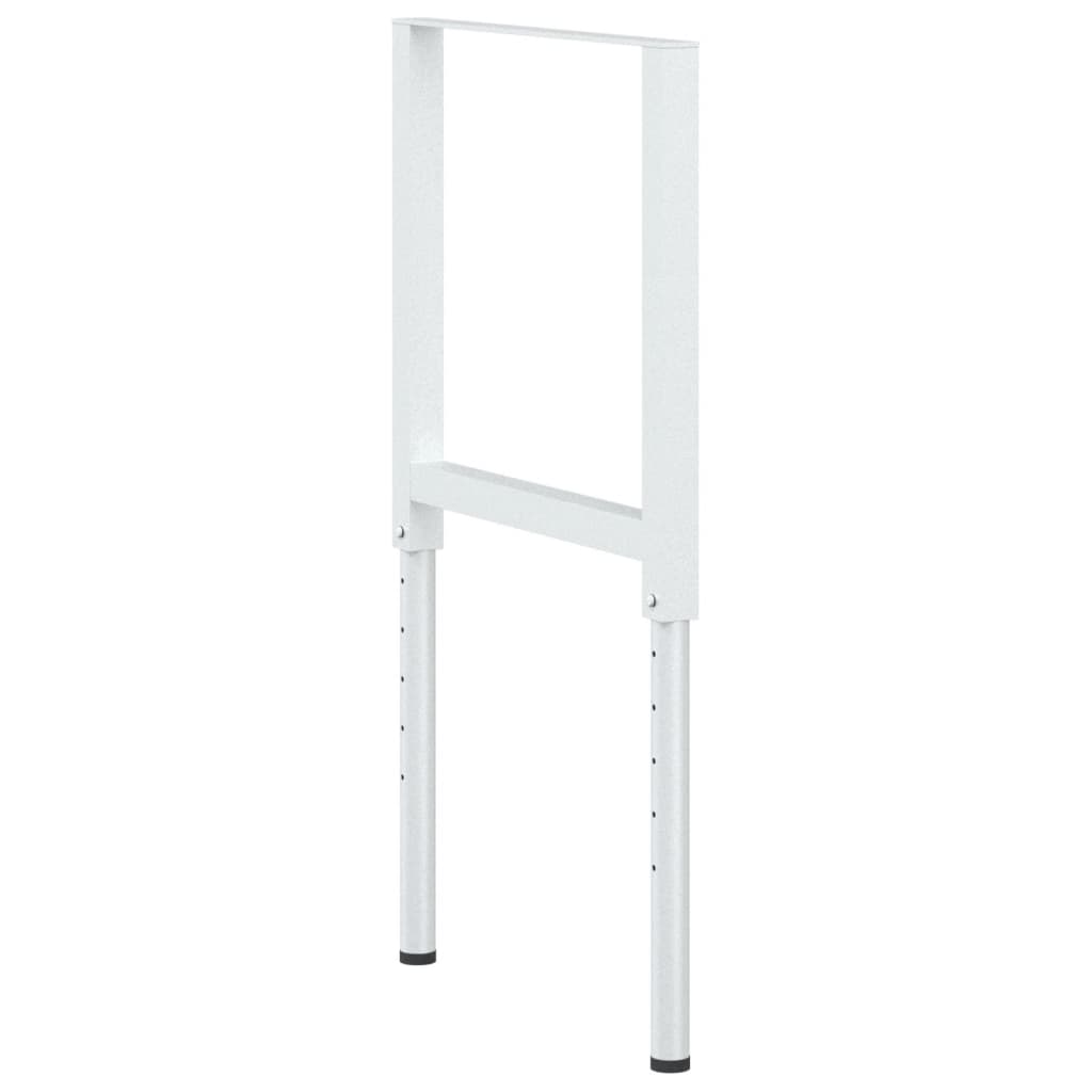 vidaXL Werkbankgestell Verstellbar 2 Stk. Metall 55x(69-95,5) cm Grau