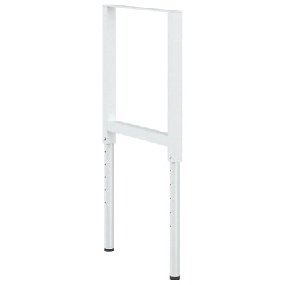 vidaXL Werkbankgestell Verstellbar 2 Stk. Metall 55x(69-95,5) cm Grau