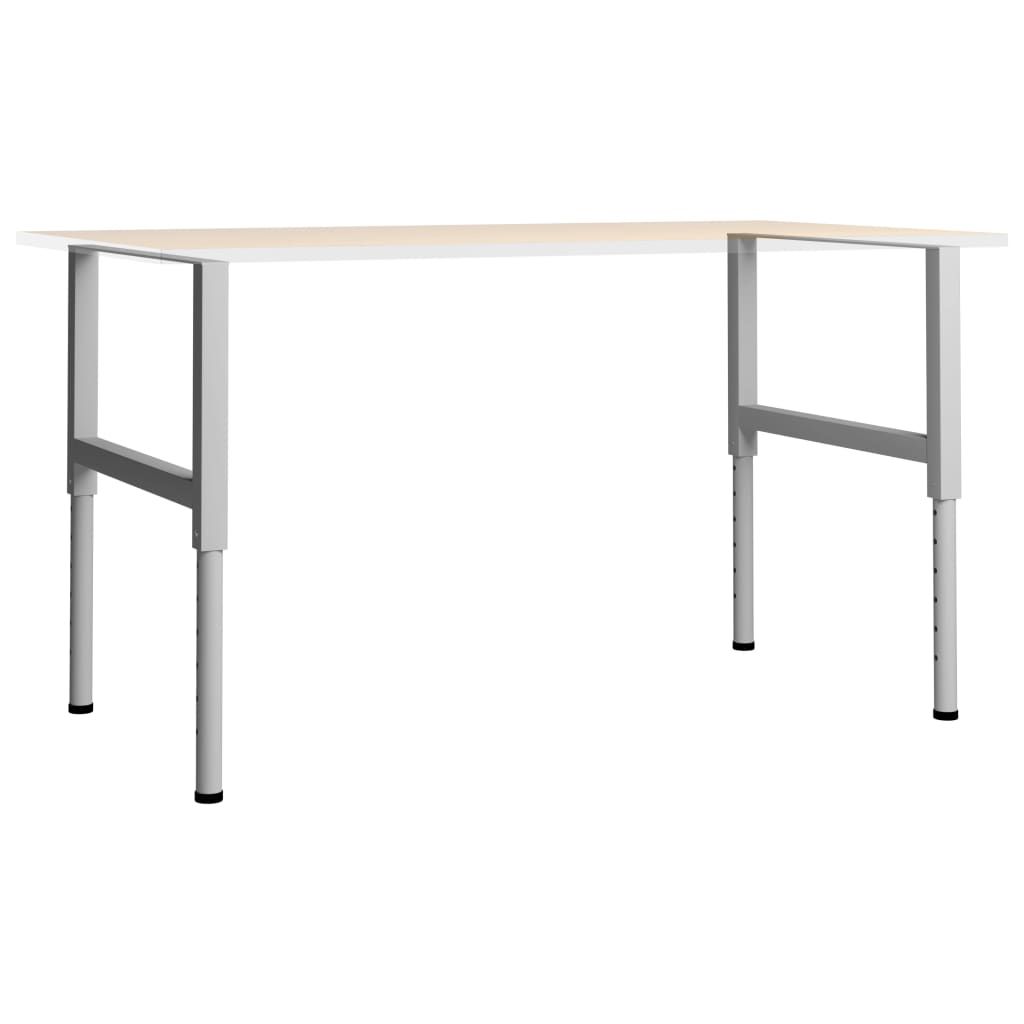 vidaXL Werkbankgestell Verstellbar 2 Stk. Metall 85x(69-95,5) cm Grau