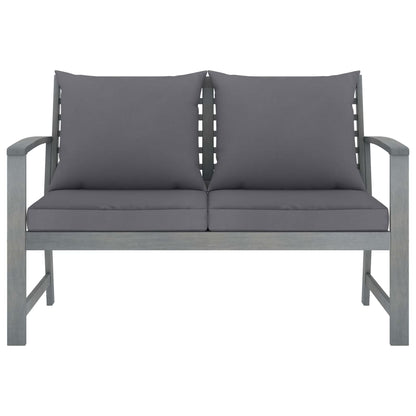 vidaXL 4-tlg. Garten-Lounge-Set mit Auflagen Massivholz Akazie