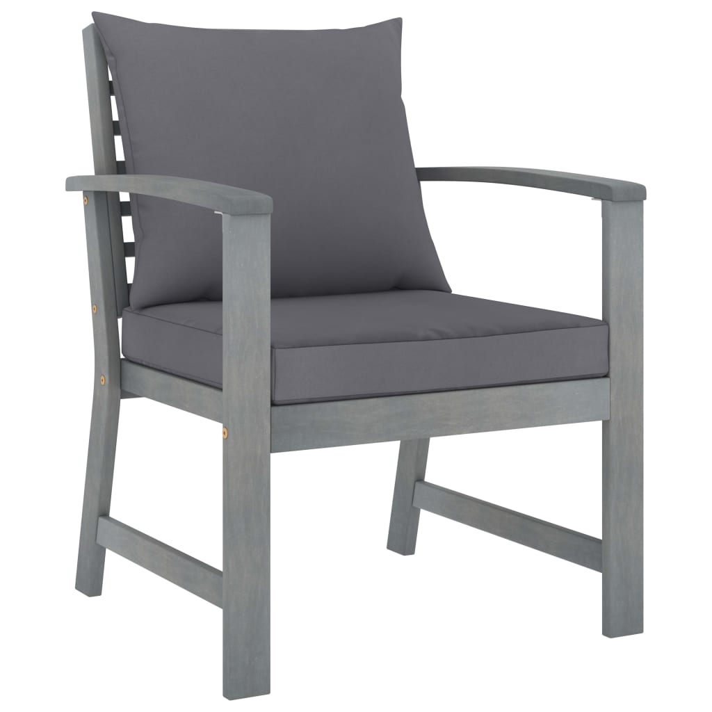 vidaXL 4-tlg. Garten-Lounge-Set mit Auflagen Massivholz Akazie