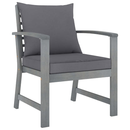 vidaXL 4-tlg. Garten-Lounge-Set mit Auflagen Massivholz Akazie