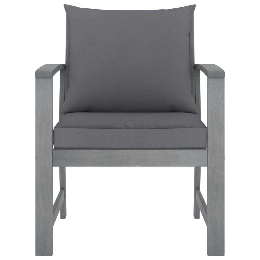vidaXL 4-tlg. Garten-Lounge-Set mit Auflagen Massivholz Akazie