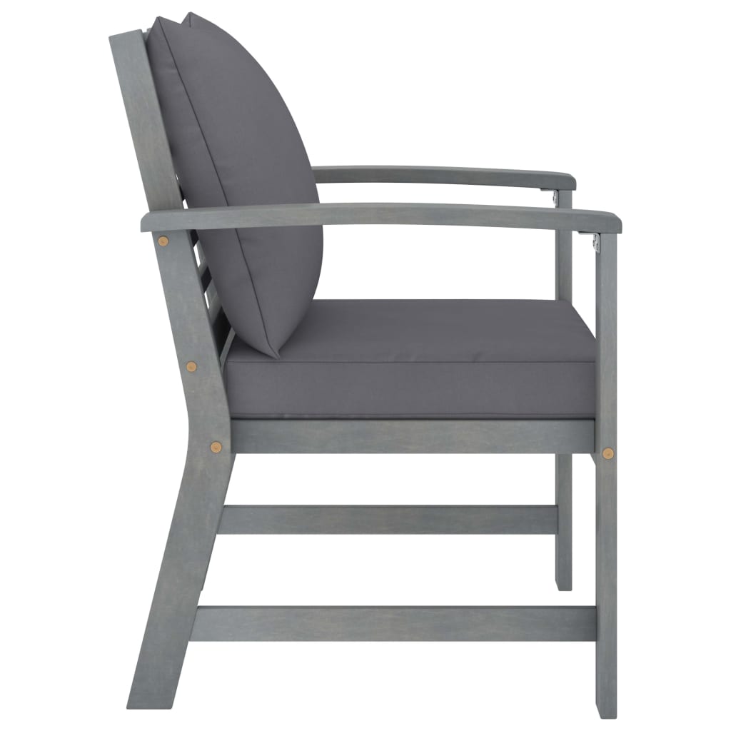 vidaXL 4-tlg. Garten-Lounge-Set mit Auflagen Massivholz Akazie