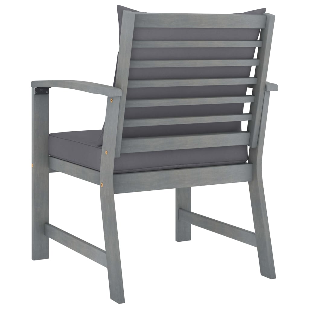 vidaXL 4-tlg. Garten-Lounge-Set mit Auflagen Massivholz Akazie