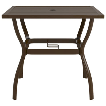 vidaXL Gartentisch Braun 81,5x81,5x72 cm Stahl