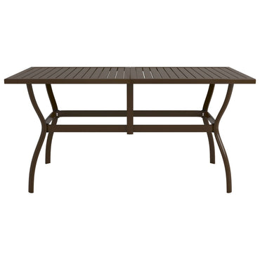 vidaXL Gartentisch Braun 140x80x72 cm Stahl