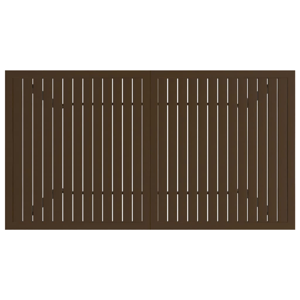 vidaXL Gartentisch Braun 140x80x72 cm Stahl
