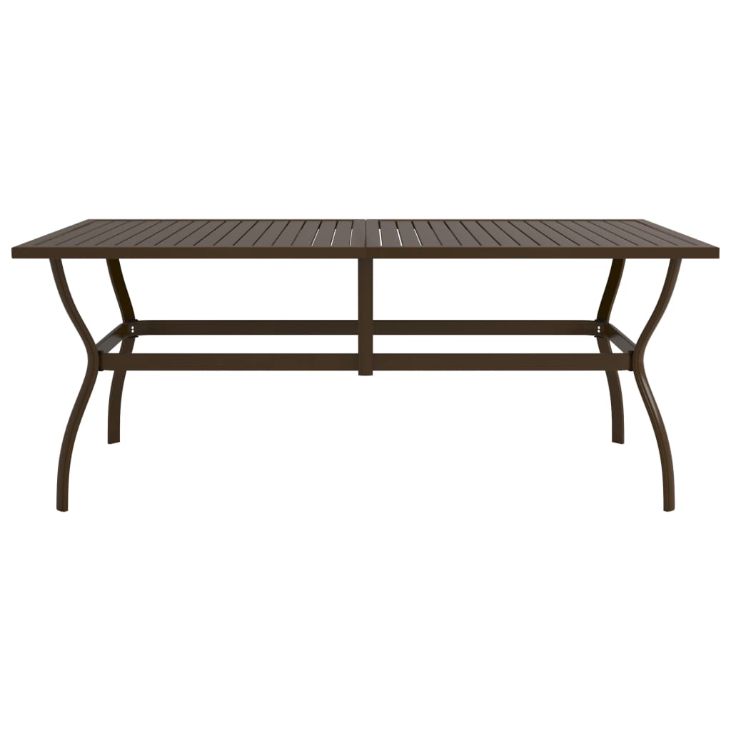 vidaXL Gartentisch Braun 190x80x72 cm Stahl