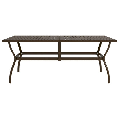 vidaXL Gartentisch Braun 190x80x72 cm Stahl
