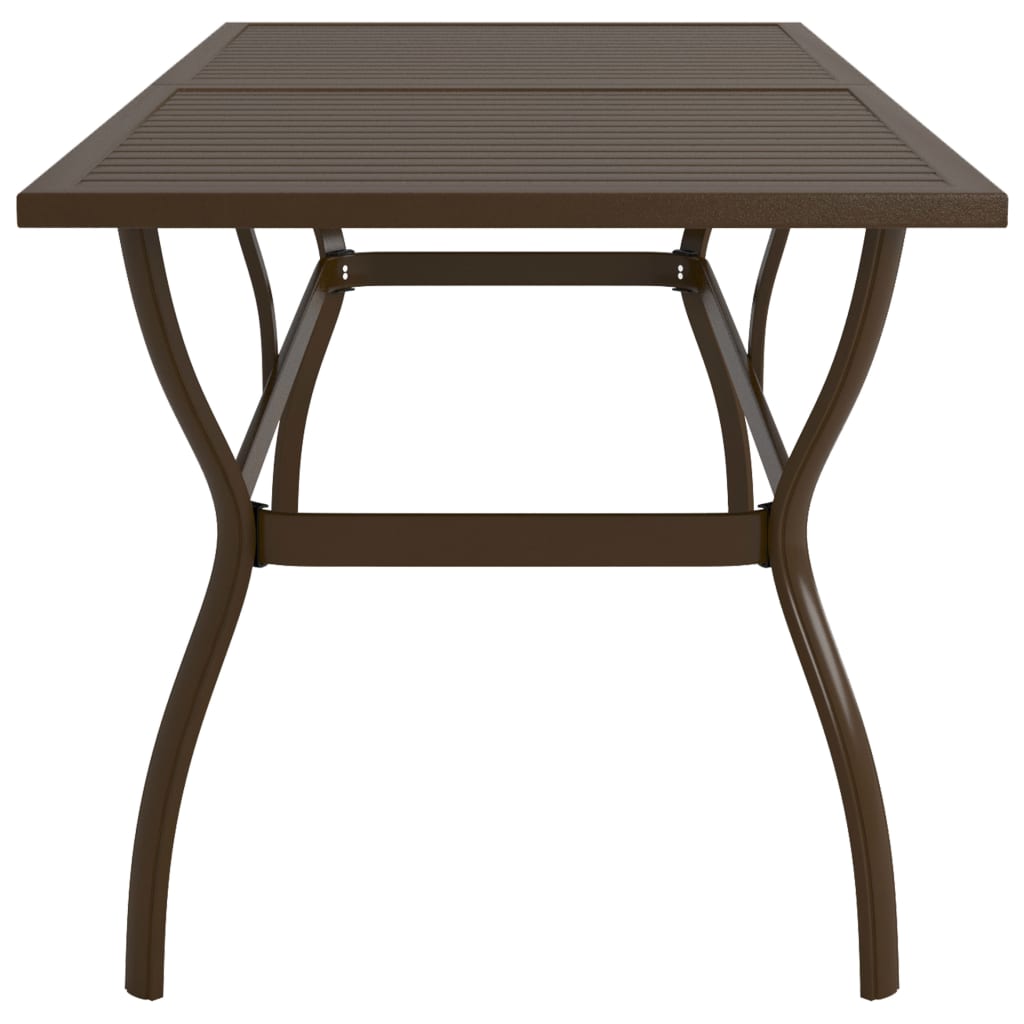vidaXL Gartentisch Braun 190x80x72 cm Stahl