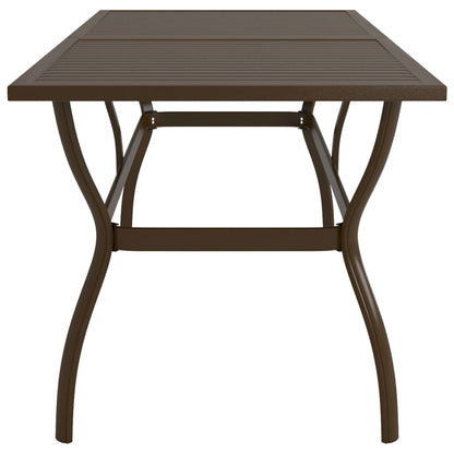 vidaXL Gartentisch Braun 190x80x72 cm Stahl