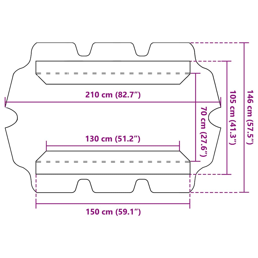 Ersatzdach für Hollywoodschaukel Beige 150/130x105/70 cm