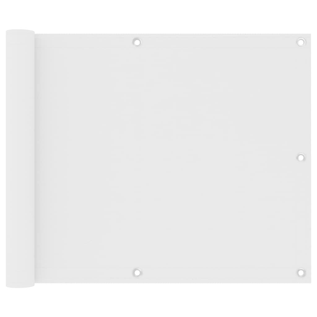 vidaXL Balkon-Sichtschutz Weiß 75x400 cm Oxford-Gewebe