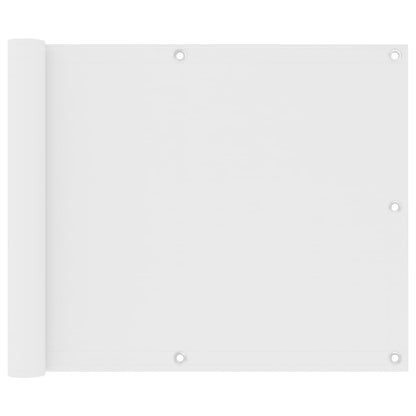 vidaXL Balkon-Sichtschutz Weiß 75x400 cm Oxford-Gewebe