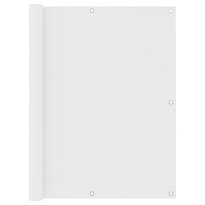 Balkon-Sichtschutz Weiß 120x600 cm Oxford-Gewebe