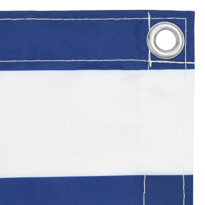 vidaXL Balkon-Sichtschutz Weiß und Blau 75x300 cm Oxford-Gewebe