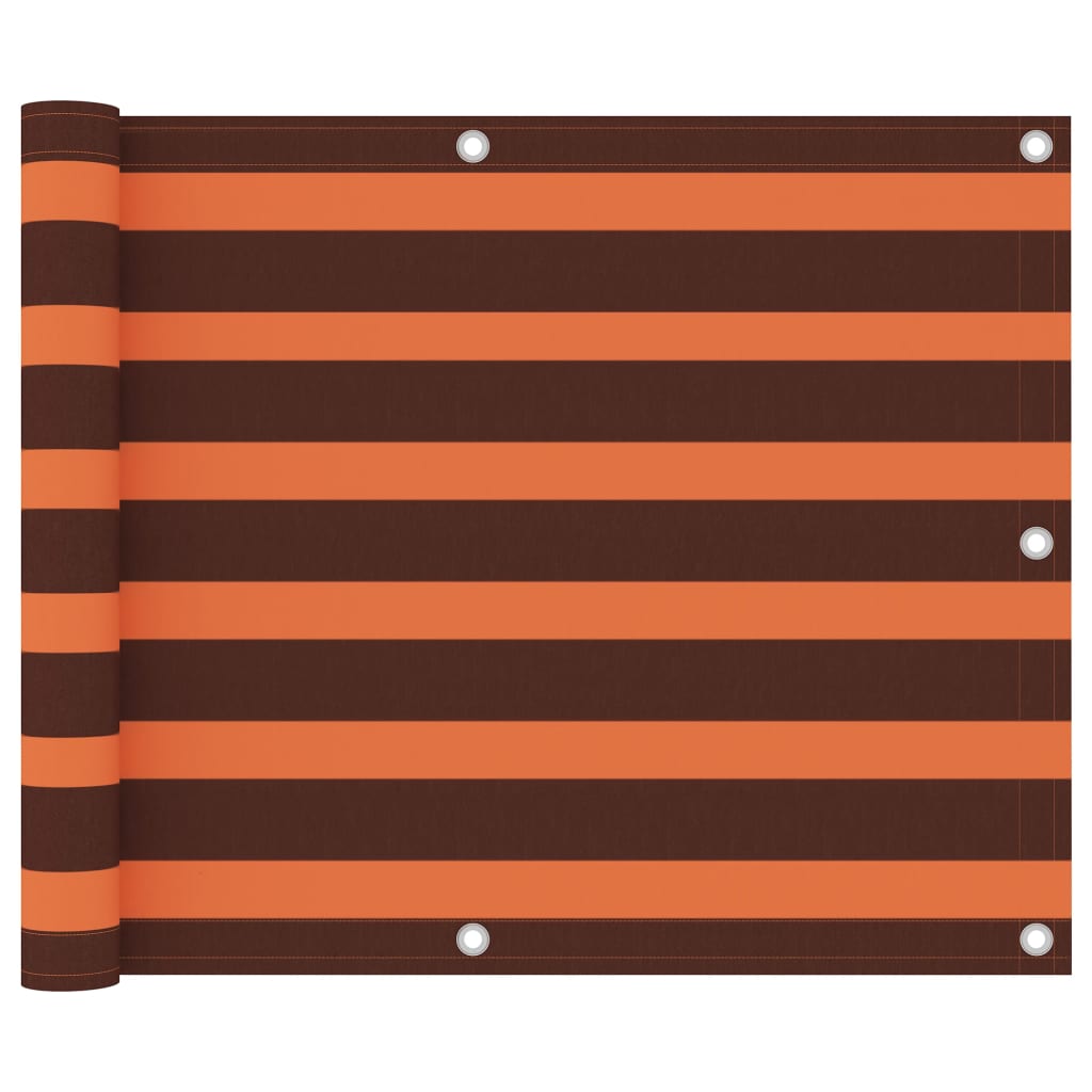 vidaXL Balkon-Sichtschutz Orange und Braun 75x300 cm Oxford-Gewebe