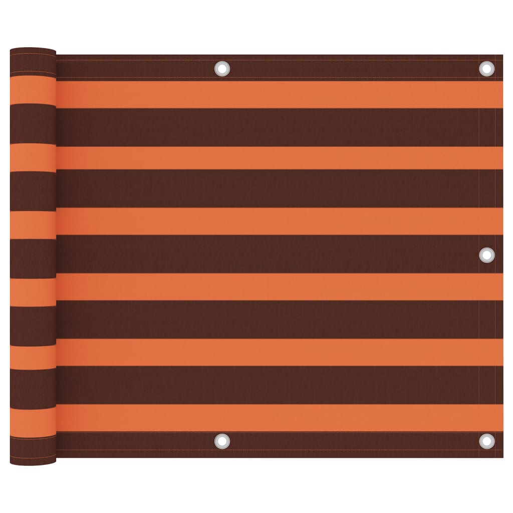 vidaXL Balkon-Sichtschutz Orange und Braun 75x500 cm Oxford-Gewebe