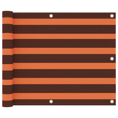 vidaXL Balkon-Sichtschutz Orange und Braun 75x500 cm Oxford-Gewebe