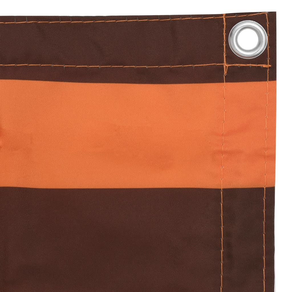 vidaXL Balkon-Sichtschutz Orange und Braun 75x500 cm Oxford-Gewebe